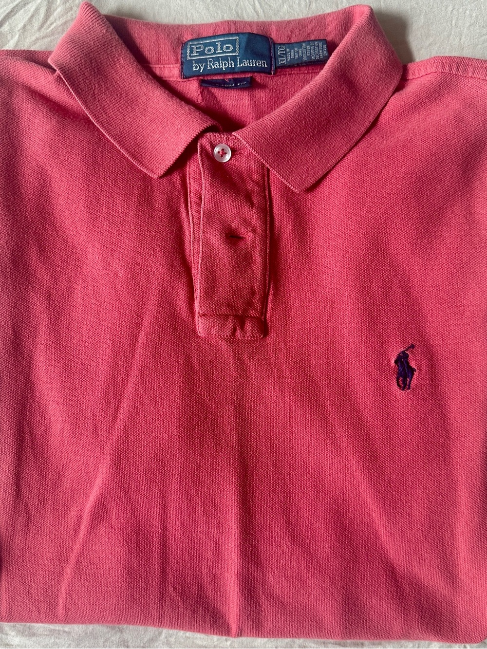 Polo by Ralph Lauren Coral Pink Polo with Navy Pony